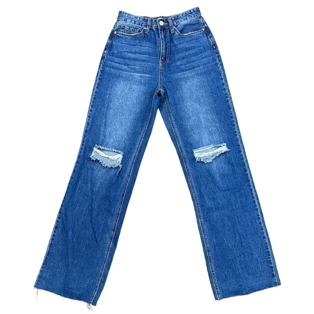 YMI Jeans Wide Leg Medium Wash Size 7 - Picture 4 of 16